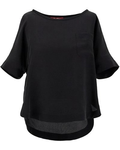 Max Mara Studio Egeo Silk T-shirt - Black