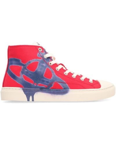 Vivienne Westwood Plimsoll High-Top Sneakers - Red