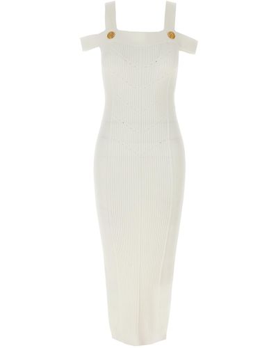 Balmain Knitted Dress - White
