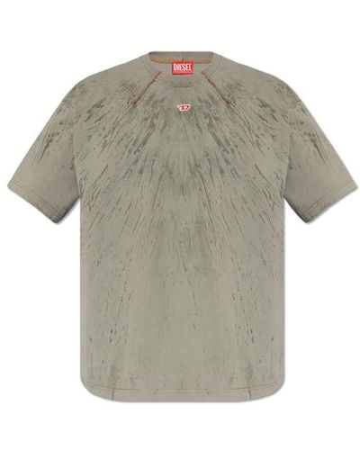 DIESEL T-Cos T-Shirt With Logo - Grey