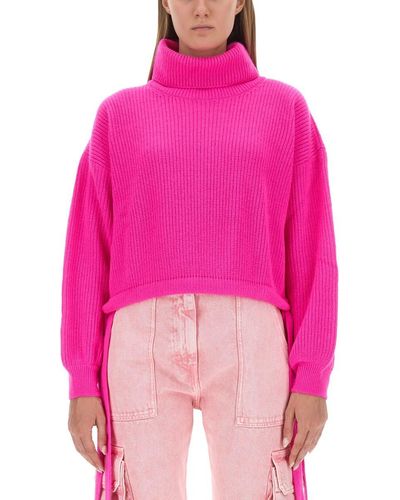 MSGM Cropped Fit Shirt - Pink