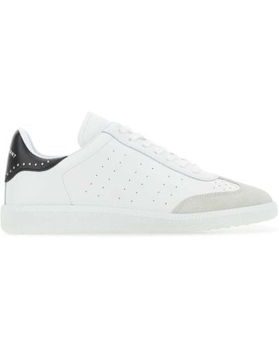 Isabel Marant Leather Bryce Trainers - White