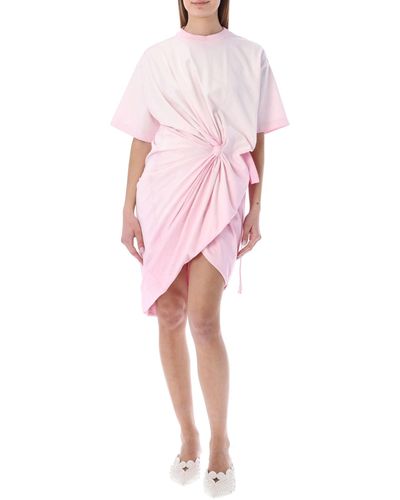 Y. Project Twisted T-shirt Mini Dress - Pink