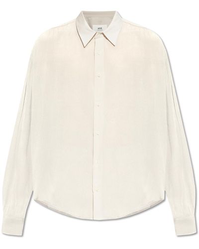 Ami Paris Long-Sleeved Shirt - White