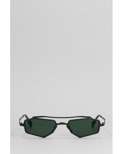 Kuboraum Z23 Sunglasses In Black Metal Alloy - Green