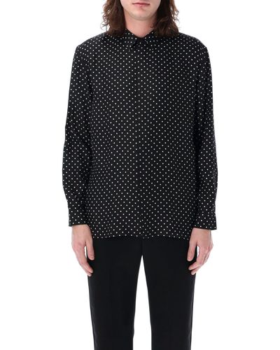 Saint Laurent Dotted Shirt - Black
