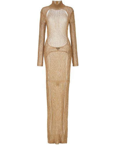 Tom Ford Maxi Cut Out Long Dress - Natural