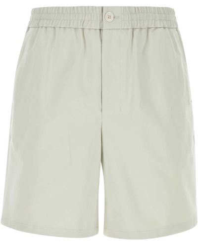 Ami Paris Ivory Cotton Bermuda Shorts - Multicolour