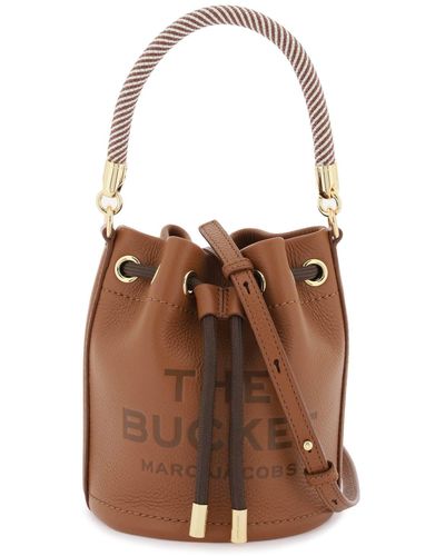 Marc Jacobs 'the Leather Mini Bucket Bag' - Brown