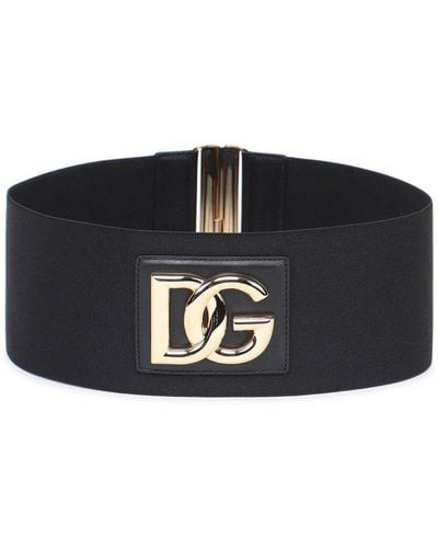 Dolce & Gabbana Dg Stretch Band Belt - Black