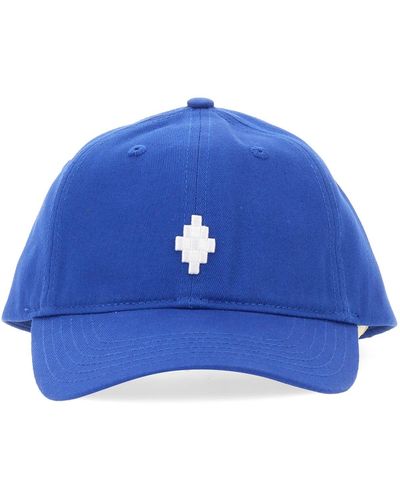 Marcelo Burlon Baseball Hat With Cross Embroidery - Blue