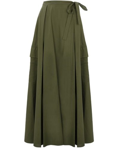 Twin Set Poplin Cargo Skirt - Green