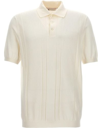 Brunello Cucinelli Plot Shirt Polo - White