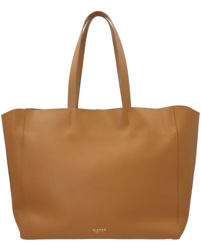 VISONE Amanda Large Shopping Bag - Brown