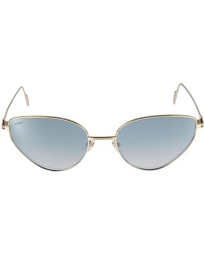 Cartier Cat-eye Frame Sunglasses - Blue