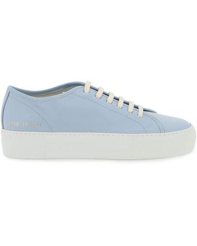 Common Projects Leather Tournament Low Super Sneakers - Blue