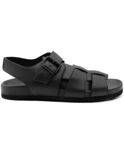 Vic Matié Leather Sandal - Black
