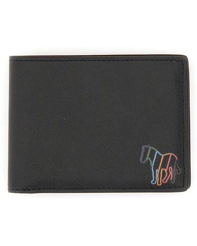 PS by Paul Smith Bill-fold Wallet "broad Stripe Zebra" - Black