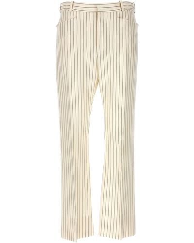 Tom Ford Pinstripe Trousers - Natural