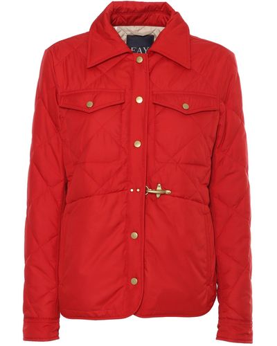 Fay Quilted Jacket - Red