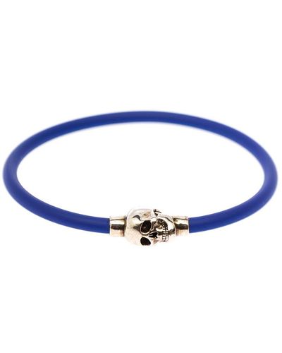 Alexander McQueen Skull Charm Bracelet Blue