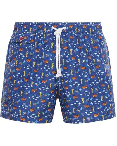 Kiton Swim Shorts Swimwear - Blue