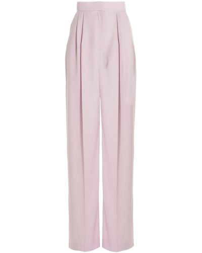 Alexander McQueen Trousers With Front Pleats - Pink
