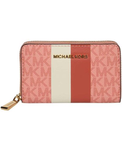 MICHAEL Michael Kors Dahlia Small Zip Around Wallet - Pink
