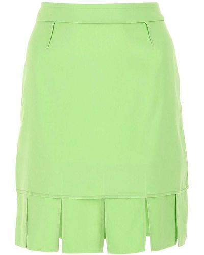Bottega Veneta Pastel Stretch Viscose Miniskirt - Green