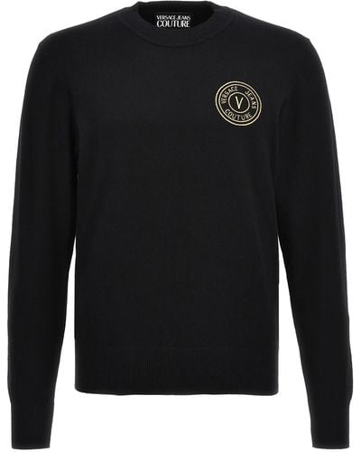 Versace Logo Sweater Sweater, Cardigans - Black