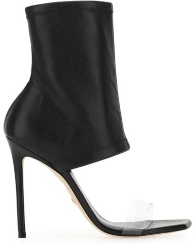 Stuart Weitzman Nappa Leather Frontrow Ankle Boots - Black