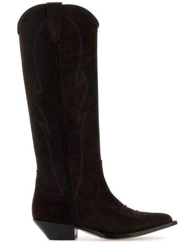Sonora Boots Suede Rancho Boots - Black