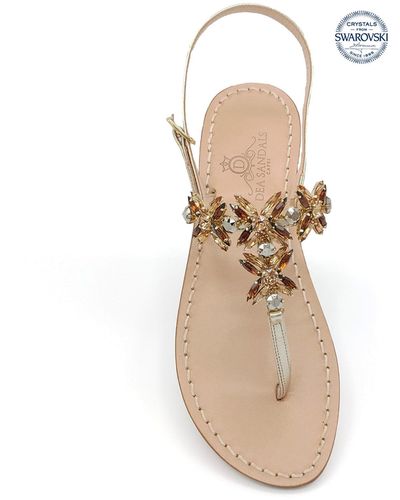 Dea Sandals Bagni Di Tiberio Jewel Thong Sandals - White