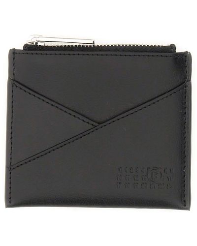 MM6 by Maison Martin Margiela Wallet With Logo - Black