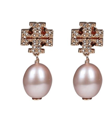 Tory Burch Kira Pave Earrings Color Pink Gold
