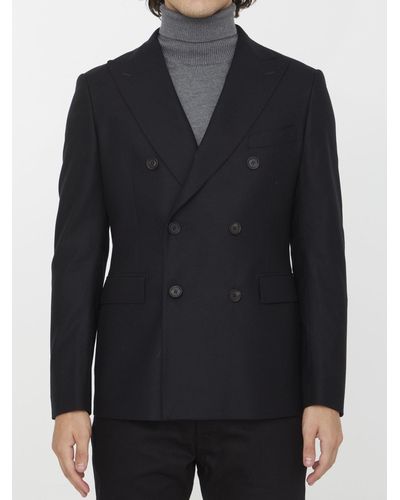 Tonello Double-Breasted Jacket - Black