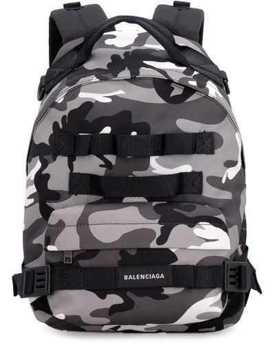 Balenciaga Army Multicarry Nylon Backpack With Patch - Black