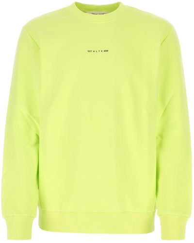 1017 ALYX 9SM Fluo Cotton Oversize Sweatshirt - Yellow