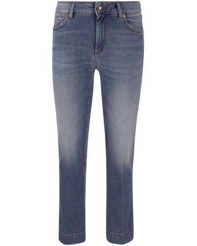 Sportmax Logo Patch Flared Jeans - Blue
