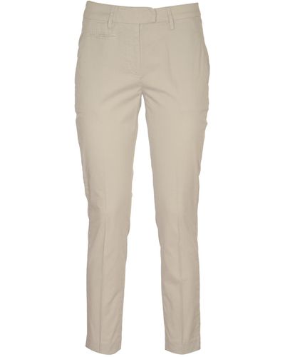Dondup Concealed Fitted Trousers - Natural