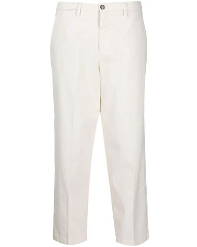 Briglia 1949 Light Cotton Blend Trousers - White