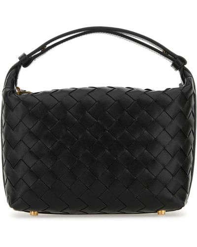 Bottega Veneta Nappa Leather Mini Wallace Handbag - Black