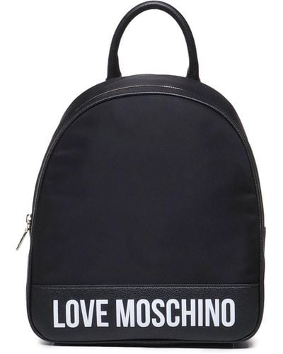 Love Moschino Backpack With Print - Blue