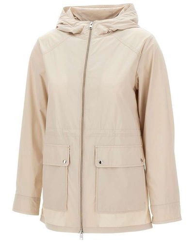 Woolrich Zip-Up Hooded Jacket - Natural