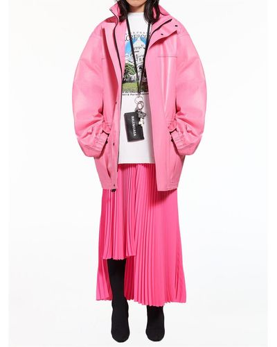 Balenciaga Asymmetric Pleated Skirt - Pink