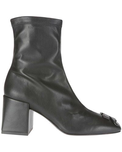 Courreges Reedition Ac Side Zipped Ankle Boots - Black