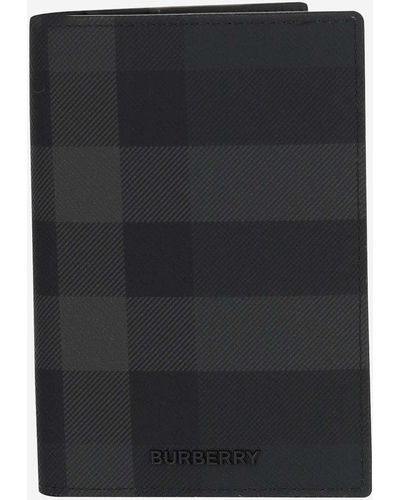 Burberry Wallet With Check Pattern - Black