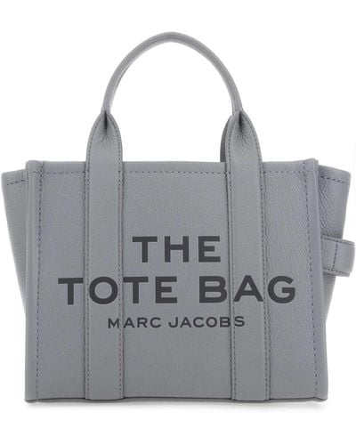 Marc Jacobs Leather Mini The Tote Bag Handbag - Gray