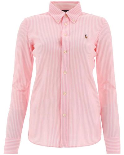 Ralph Lauren Striped Long-sleeved Shirt - Pink