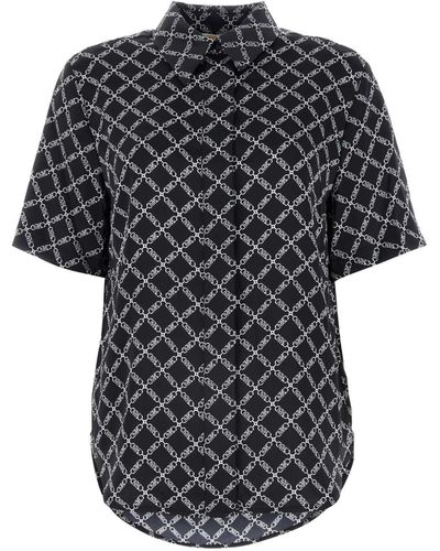 Michael Kors Printed Satin Shirt - Black